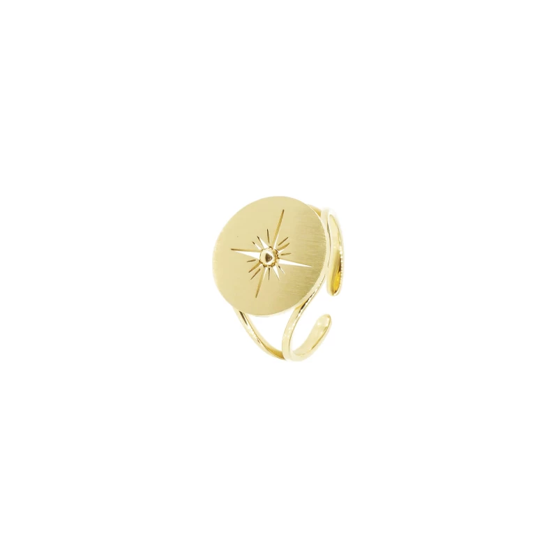 Polar ring in gold steel - Zag Bijoux