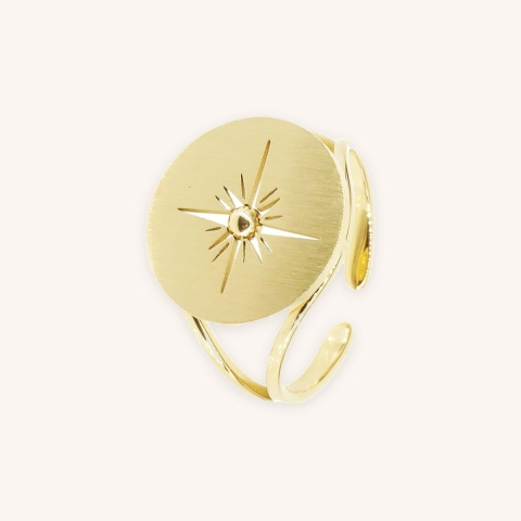 Bague polar en acier or jaune - Zag Bijoux