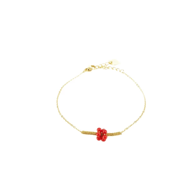 Bracelet grappe corail en...