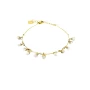 Gold steel moon stone tassel bracelet - Zag Bijoux