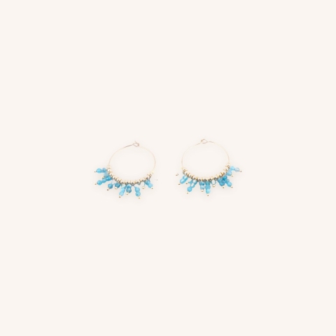Boucles d'oreilles Paon en amazonite - Zag Bijoux