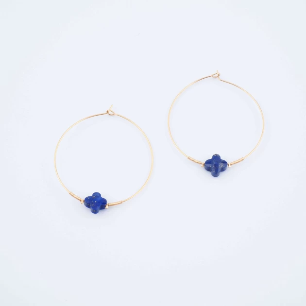 Elena lapis lazuli hoop...