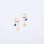 Boucles d'oreilles créoles Lany lapis lazuli - Zag Bijoux