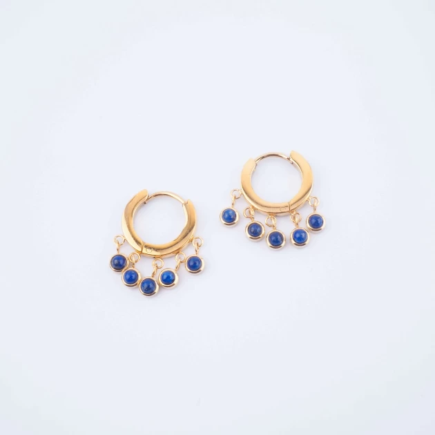 Agathe lapis lazuli hoop...