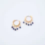 Agathe lapis lazuli hoop earrings - Zag Bijoux