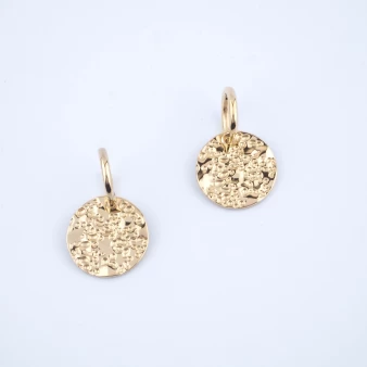 Iris gold hoop earrings -...