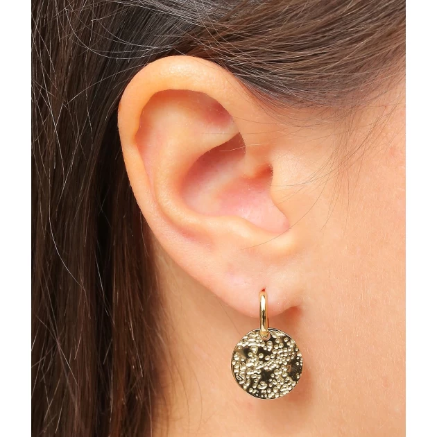 Iris gold hoop earrings -...