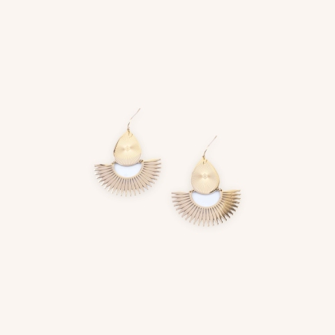 Boucles d'oreilles Sofia en acier or - Zag Bijoux