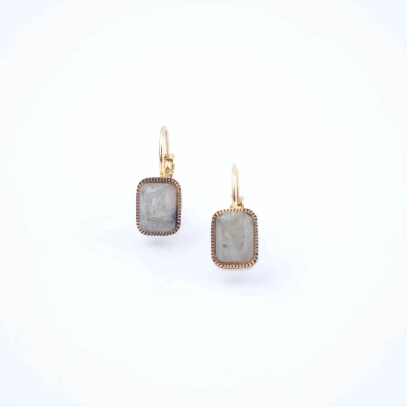 Lana labradorite gold earrings - Zag Bijoux