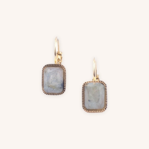 Lana labradorite gold earrings - Zag Bijoux