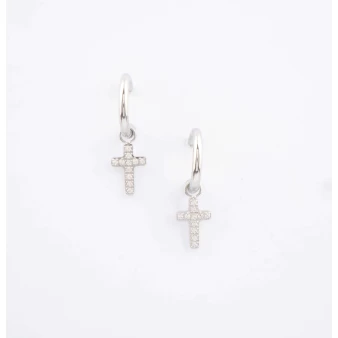 Roxane silver hoop earrings - Zag Bijoux