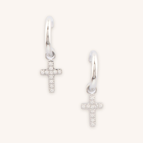 Roxane silver hoop earrings - Zag Bijoux