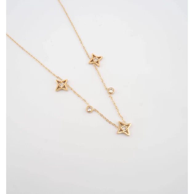Stella gold necklace - Zag...