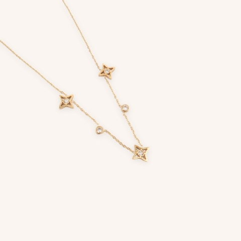 Collier Stella en acier jaune - Zag Bijoux