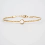 Calypso bangle bracelet in white agate - Zag Bijoux