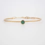Calypso bangle bracelet in malachite - Zag Bijoux
