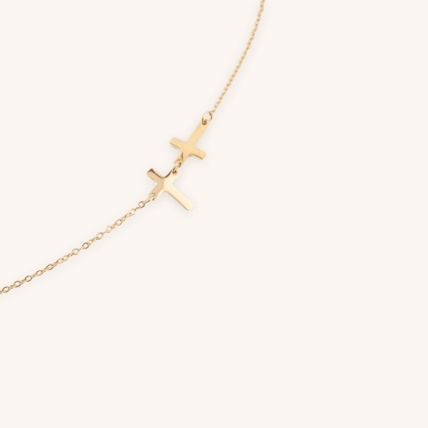 Collier Selena en acier jaune - Zag Bijoux