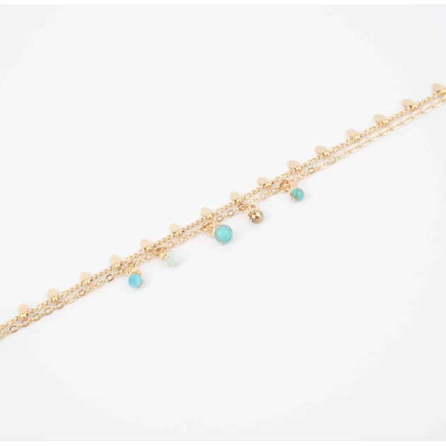 Amazonite Pearl gold...