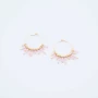 Peacock earrings in rose quartz - Zag Bijoux