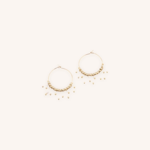Peacock earrings in white agate - Zag Bijoux