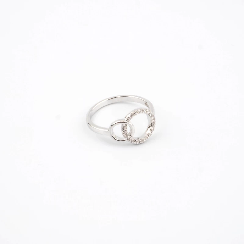 Ring interlaced rings in silver - Pomme Cannelle