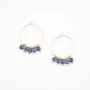 Boucles d'oreilles créoles Lina lapis lazuli - Zag Bijoux