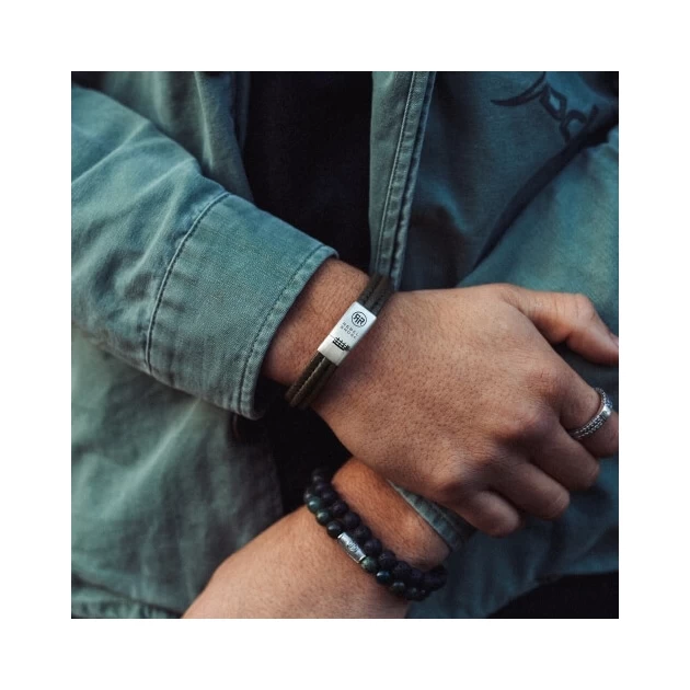Black Moon lion head stone bracelet - Rebel & Rose