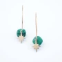 Thea malachite hoop earrings - Zag Bijoux