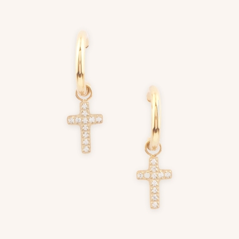 Boucles d'oreilles créoles dorées Roxane - Zag Bijoux