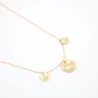 Necklace 3 gold hammered pastilles - Pomme Cannelle