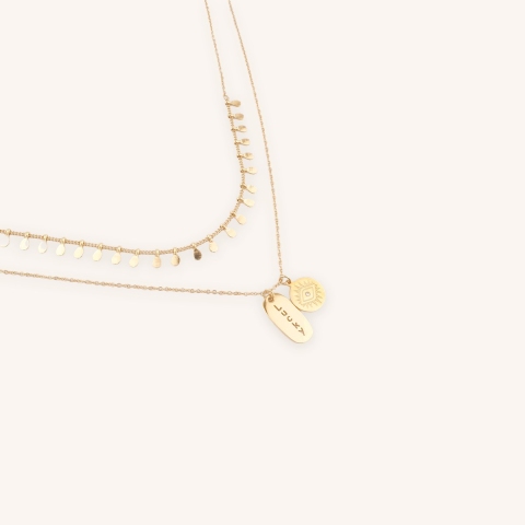 Collier Luc en acier jaune - Zag Bijoux