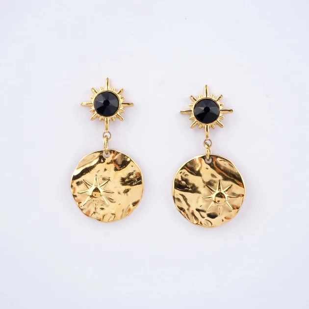 Black Melano earrings -...