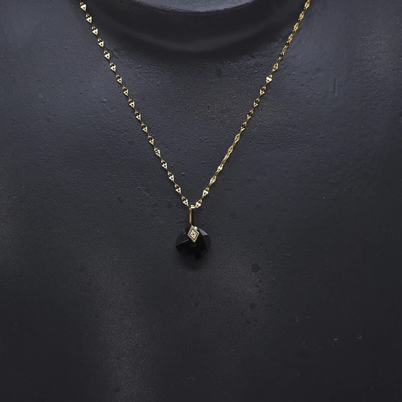 Precious black gold necklace - Zag Bijoux