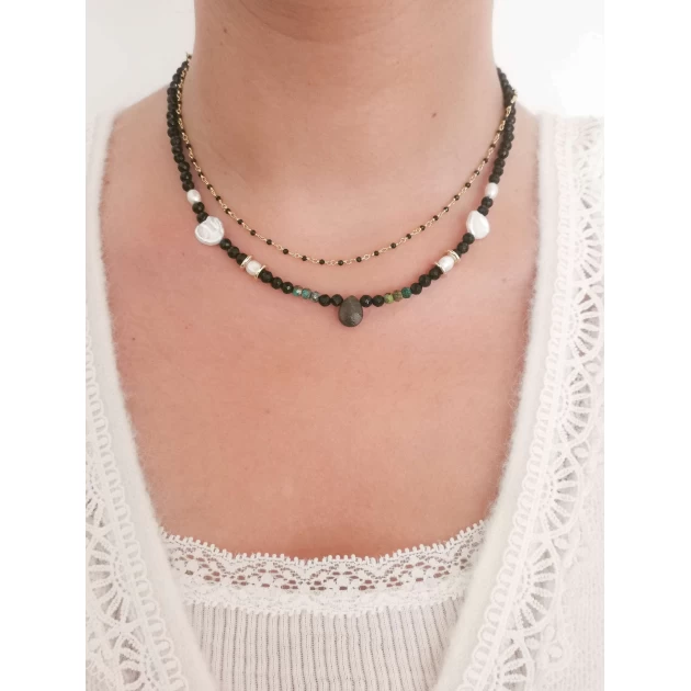 Necklace Aude green -...