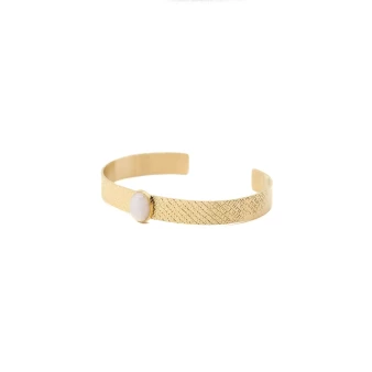 Stone white bangle bracelet - Zag Bijoux