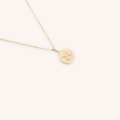 Collier taureau astro plaqué or - Pomme Cannelle