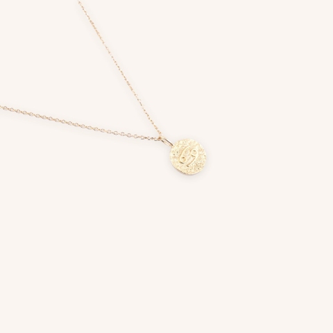 Collier cancer astro plaqué or - Pomme Cannelle
