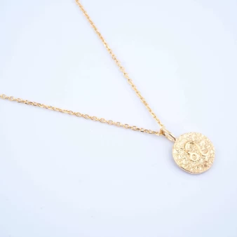 Gold-plated astro lion collar - Pomme Cannelle