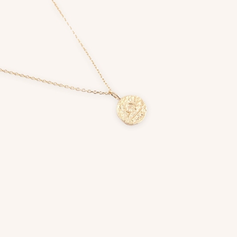 Gold plated astro balance necklace - Pomme Cannelle
