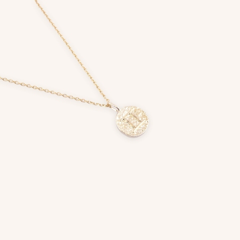 Astro plated gemstone necklace - Pomme Cannelle