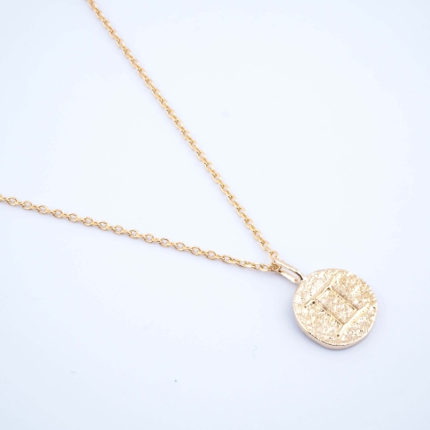 Collier gémeaux astro plaqué or - Pomme Cannelle
