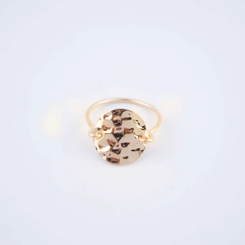 Gold plated hammered ring - Pomme Cannelle