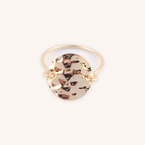 Bague martelée plaqué or - Pomme Cannelle