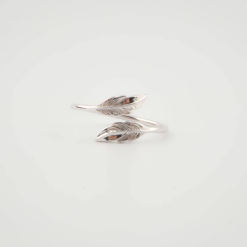 Silver feather ring - Pomme Cannelle
