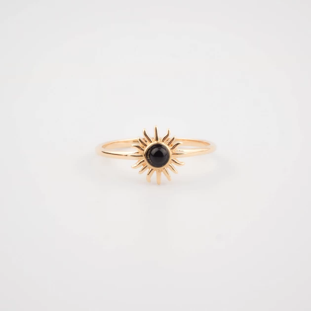 Gold plated black sun ring...