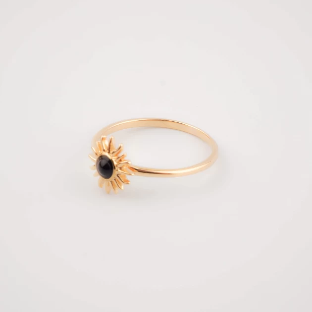 Gold plated black sun ring...