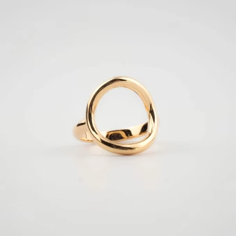 Gold plated circle ring -...