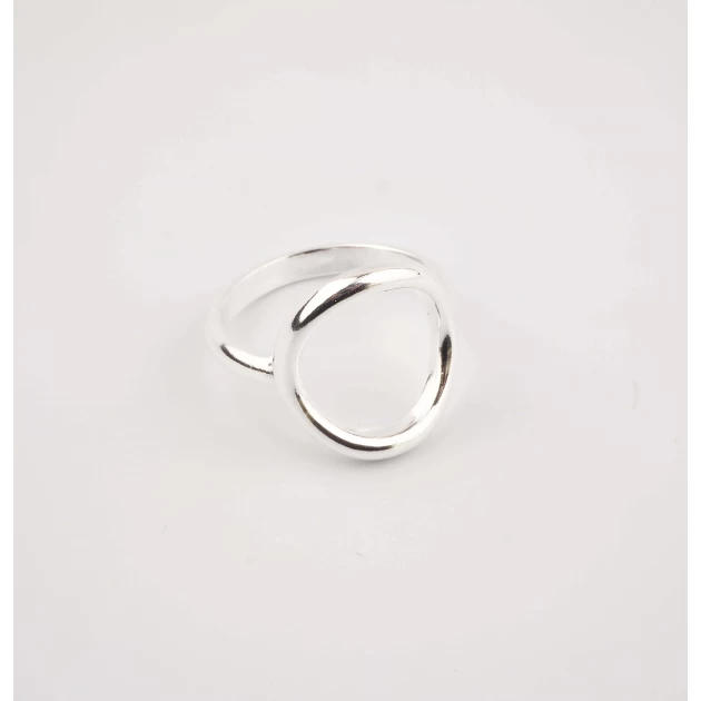 Silver Circle Ring - Pomme...