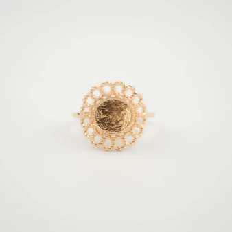 Gold plated daisy ring - Pomme Cannelle