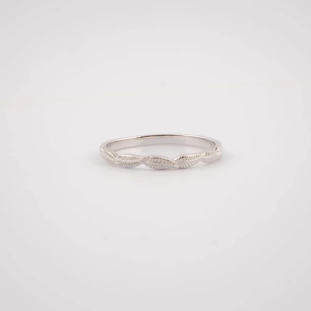 Silver leaf ring - Pomme...